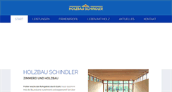 Desktop Screenshot of holzbauschindler.de